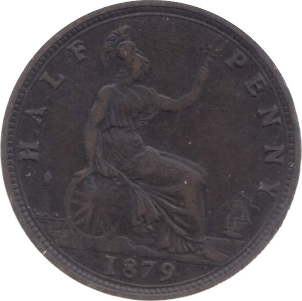 1879 HALFPENNY ( VF ) 5 - Halfpenny - Cambridgeshire Coins
