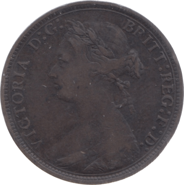 1879 HALFPENNY ( VF ) 5 - Halfpenny - Cambridgeshire Coins