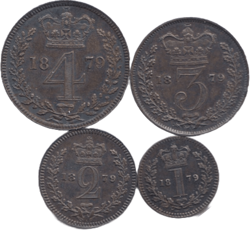 1879 MAUNDY SET VICTORIA - Maundy Set - Cambridgeshire Coins