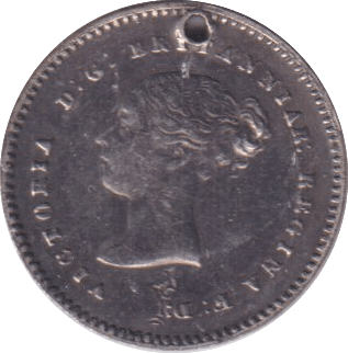1879 MAUNDY TWOPENCE ( VF ) HOLED - MAUNDY TWOPENCE - Cambridgeshire Coins