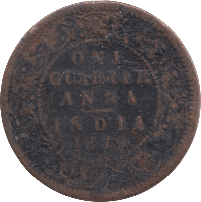 1879 ONE QUARTER ANNA BRITISH INDIA - WORLD COINS - Cambridgeshire Coins