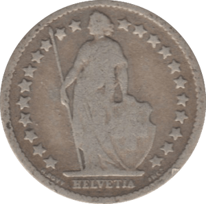 1879 SILVER HALF FRANC SWITZERLAND - SILVER WORLD COINS - Cambridgeshire Coins