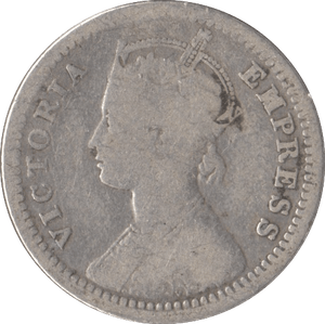1879 SILVER INDIA 1/4 RUPEE - SILVER WORLD COINS - Cambridgeshire Coins