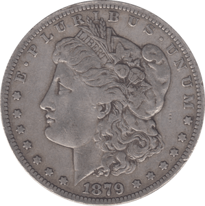 1879 SILVER MORGAN DOLLAR USA - SILVER WORLD COINS - Cambridgeshire Coins