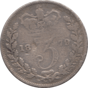 1879 SILVER THREEPENCE ( FAIR ) - Cambridgeshire Coins