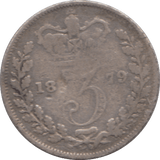 1879 SILVER THREEPENCE ( FAIR ) - Cambridgeshire Coins