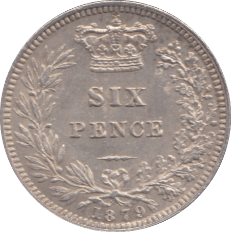 1879 SIXPENCE ( UNC ) - Sixpence - Cambridgeshire Coins