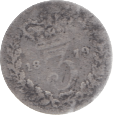 1879 THREEPENCE ( FAIR ) 3 - Threepence - Cambridgeshire Coins