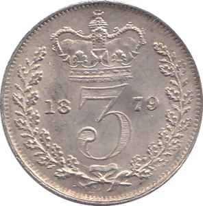 1879 THREEPENCE ( UNC ) - Threepence - Cambridgeshire Coins