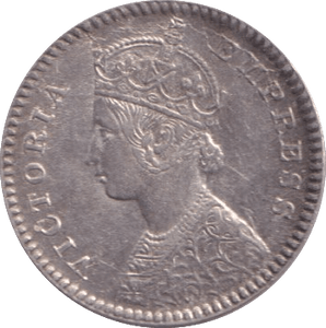 1880 2 ANNAS INDIA - WORLD COINS - Cambridgeshire Coins