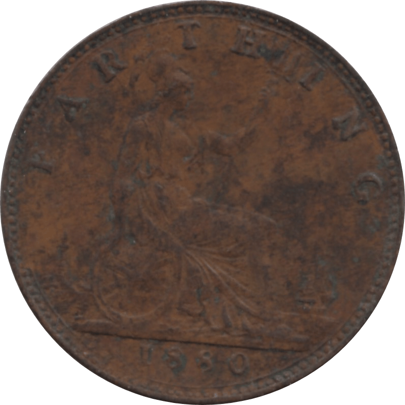1880 FARTHING 2 ( GF ) 76 - Farthing - Cambridgeshire Coins