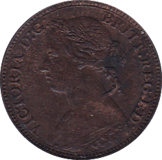 1880 FARTHING ( EF ) - Farthing - Cambridgeshire Coins