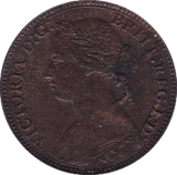 1880 FARTHING ( EF ) - Farthing - Cambridgeshire Coins