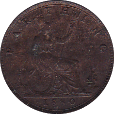 1880 FARTHING ( EF ) - Farthing - Cambridgeshire Coins