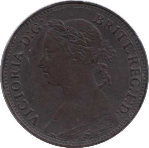 1880 FARTHING ( GVF ) - Farthing - Cambridgeshire Coins