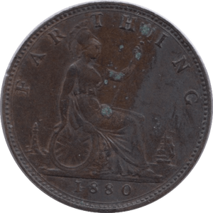1880 FARTHING ( GVF ) - Farthing - Cambridgeshire Coins