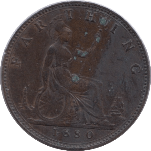 1880 FARTHING ( GVF ) - Farthing - Cambridgeshire Coins