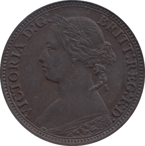 1880 FARTHING ( GVF ) - Farthing - Cambridgeshire Coins