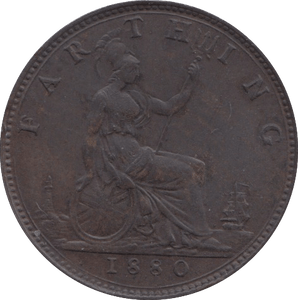 1880 FARTHING ( GVF ) - Farthing - Cambridgeshire Coins