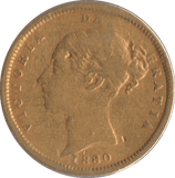 1880 GOLD HALF SOVEREIGN ( GF ) - Half Sovereign - Cambridgeshire Coins