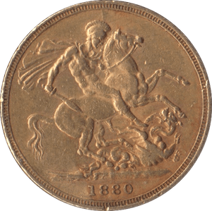 1880 GOLD SOVEREIGN ( GVF ) - Sovereign - Cambridgeshire Coins