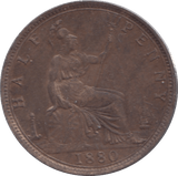 1880 HALFPENNY ( EF ) - Halfpenny - Cambridgeshire Coins