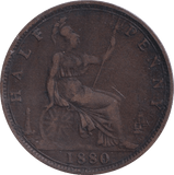 1880 HALFPENNY ( FINE ) - Halfpenny - Cambridgeshire Coins
