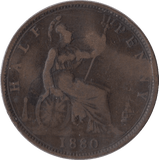 1880 HALFPENNY ( NF ) - Halfpenny - Cambridgeshire Coins