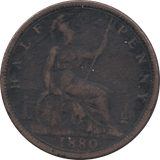 1880 HALFPENNY ( NF ) - Halfpenny - Cambridgeshire Coins