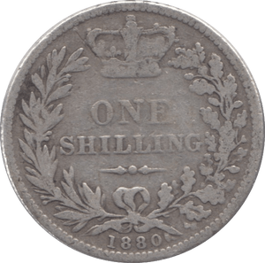 1880 SHILLING ( FINE ) - Shilling - Cambridgeshire Coins