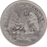 1880 SILVER MEXICO 50 CENTAVOS - SILVER WORLD COINS - Cambridgeshire Coins
