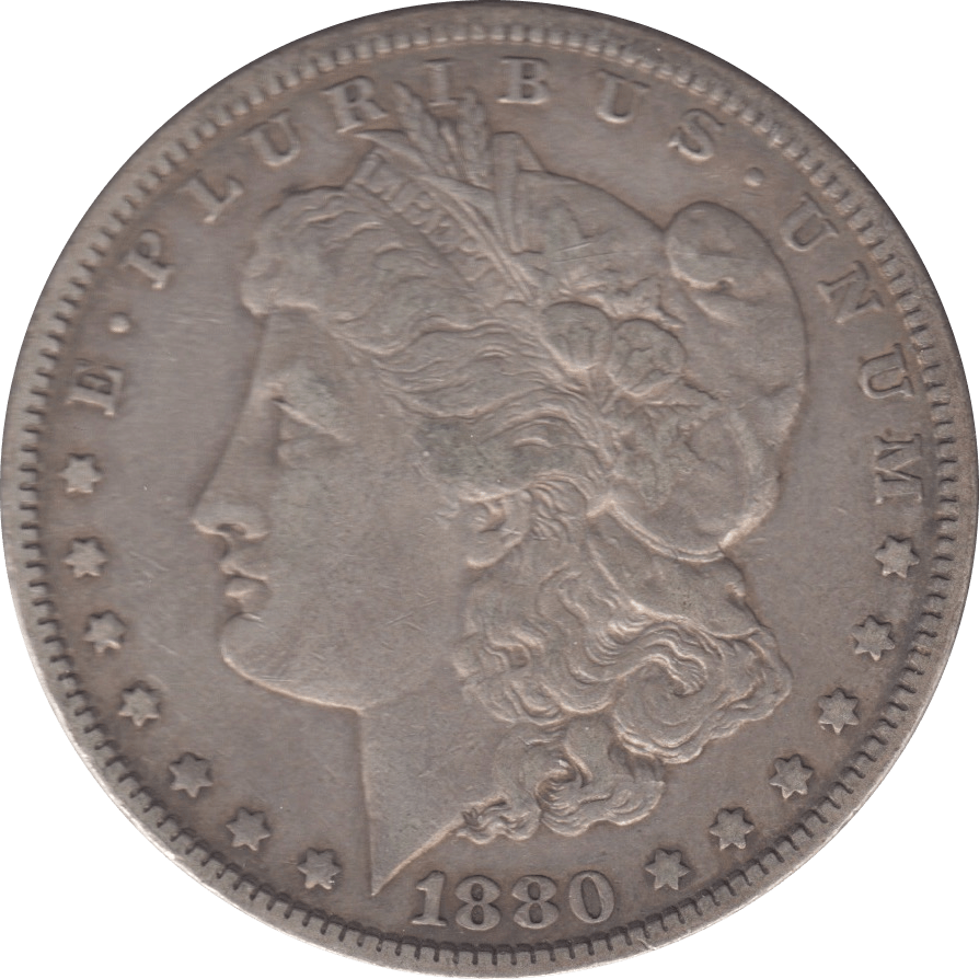 1880 SILVER MORGAN DOLLAR USA 4 - SILVER WORLD COINS - Cambridgeshire Coins
