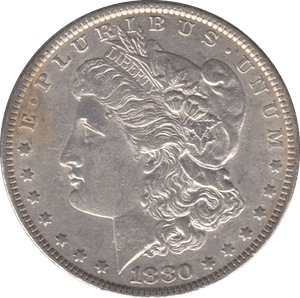 1880 SILVER MORGAN DOLLAR USA 5 - SILVER WORLD COINS - Cambridgeshire Coins