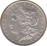 1880 SILVER MORGAN DOLLAR USA 5 - SILVER WORLD COINS - Cambridgeshire Coins