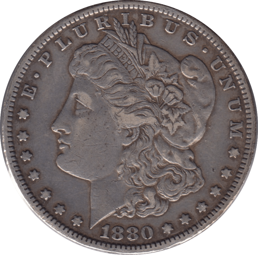 1880 SILVER MORGAN DOLLAR USA CARSON CITY MINT - SILVER WORLD COINS - Cambridgeshire Coins