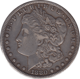 1880 SILVER MORGAN DOLLAR USA CARSON CITY MINT - SILVER WORLD COINS - Cambridgeshire Coins