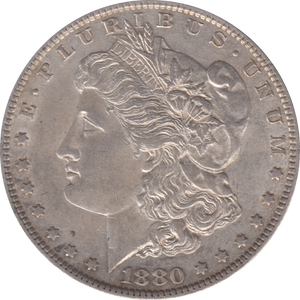 1880 SILVER MORGAN DOLLAR USA NEW ORLEANS MINT 6 - SILVER WORLD COINS - Cambridgeshire Coins
