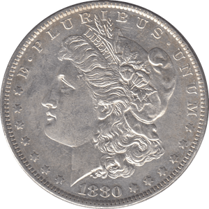 1880 SILVER MORGAN DOLLAR USA NEW ORLEANS MINT - SILVER WORLD COINS - Cambridgeshire Coins