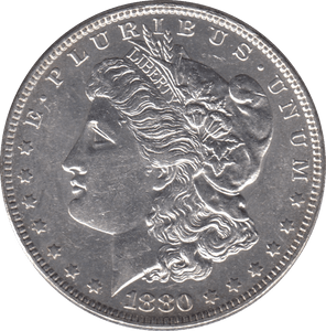 1880 SILVER MORGAN DOLLAR USA NEW ORLEANS MINT - SILVER WORLD COINS - Cambridgeshire Coins