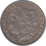 1880 SILVER MORGAN DOLLAR USA - SILVER WORLD COINS - Cambridgeshire Coins