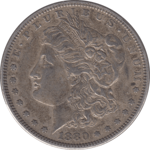 1880 SILVER MORGAN DOLLAR USA - SILVER WORLD COINS - Cambridgeshire Coins