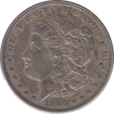 1880 SILVER MORGAN DOLLAR USA - SILVER WORLD COINS - Cambridgeshire Coins