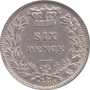 1880 SIXPENCE ( EF ) - Sixpence - Cambridgeshire Coins