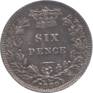 1880 SIXPENCE ( GVF ) 6 - Sixpence - Cambridgeshire Coins