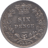 1880 SIXPENCE ( GVF ) 6 - Sixpence - Cambridgeshire Coins