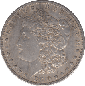 1880 USA SILVER MORGAN DOLLAR NEW ORLEANS MINT - SILVER WORLD COINS - Cambridgeshire Coins