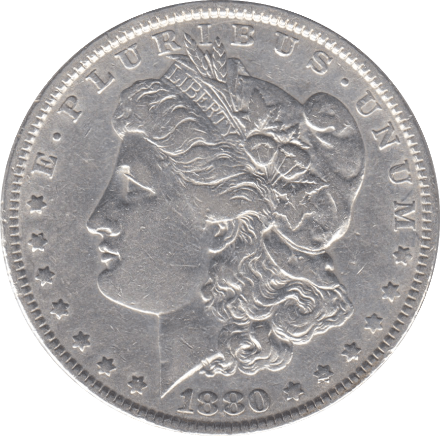 1880 USA SILVER MORGAN DOLLAR - WORLD COINS - Cambridgeshire Coins
