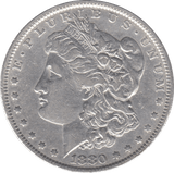 1880 USA SILVER MORGAN DOLLAR - WORLD COINS - Cambridgeshire Coins