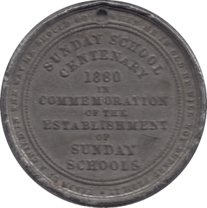 1880 VICTORIAN SUNDAY SCHOOL CENTENARY REF 3 32CM - MEDALLIONS - Cambridgeshire Coins