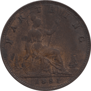 1881 FARTHING 2 ( GVF ) 75 - Farthing - Cambridgeshire Coins